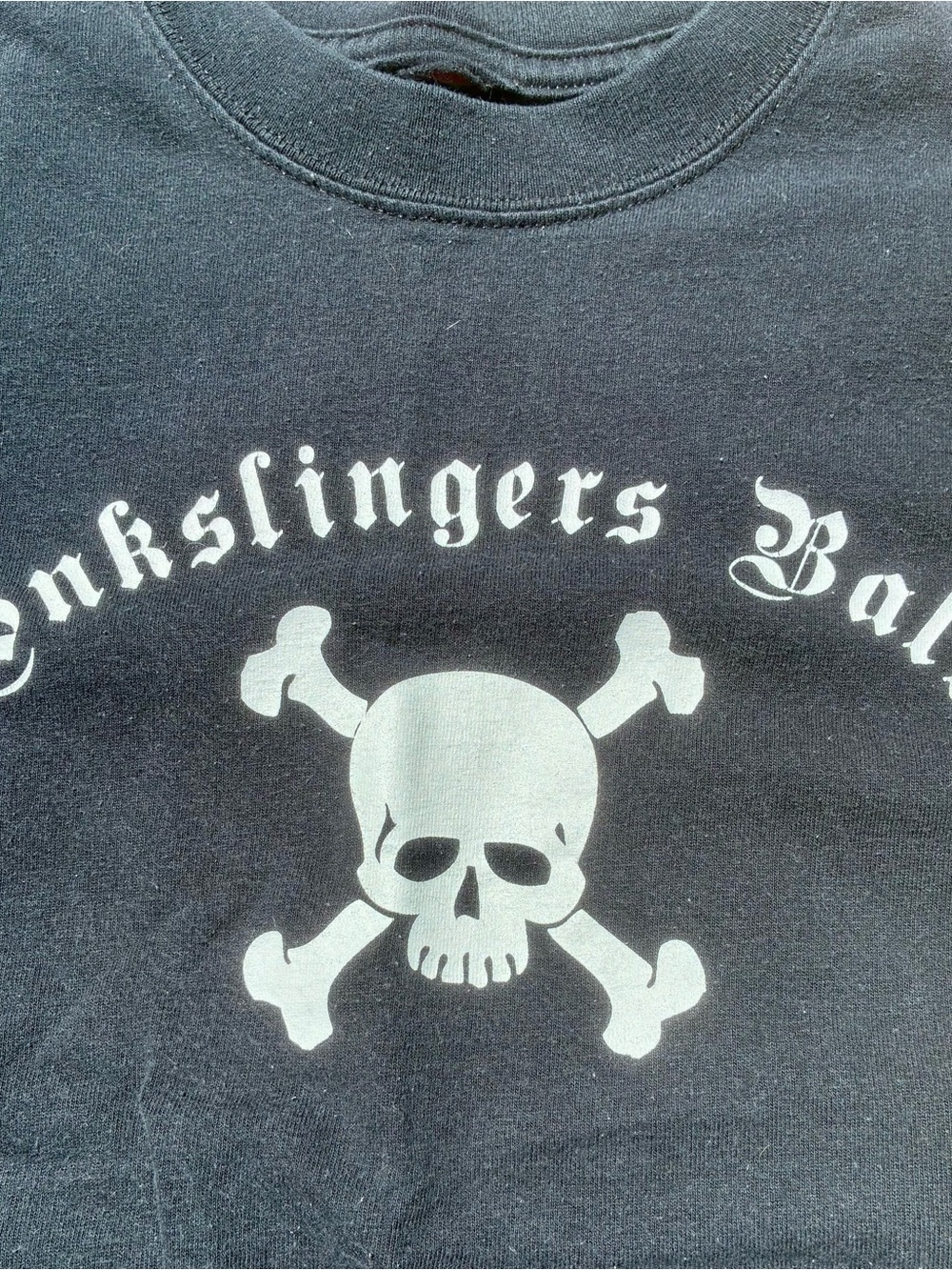 Tattoo retro vintage inkslingers ball Black punk skull Graphic Tee